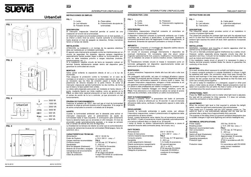 Image de la première page du manuel de l'appareil UrbanCell
