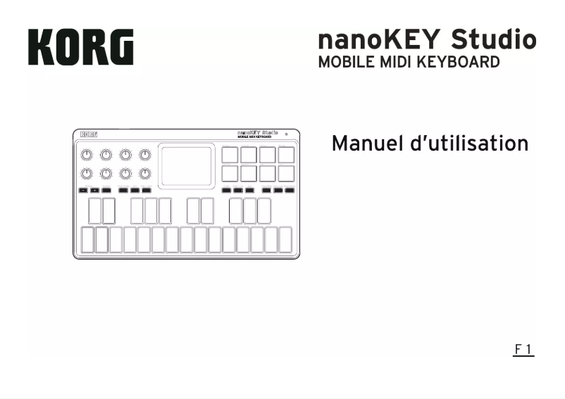 Page 1 de la notice Manuel utilisateur Korg NanoKEY Studio