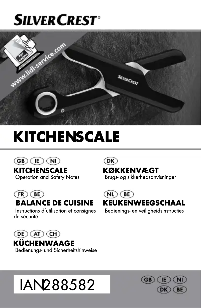 Page 1 de la notice Manuel utilisateur SilverCrest IAN 288582
