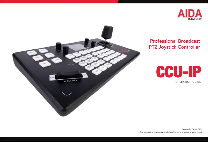 Page n°1 - Manuel utilisateur Aida CCU-IP