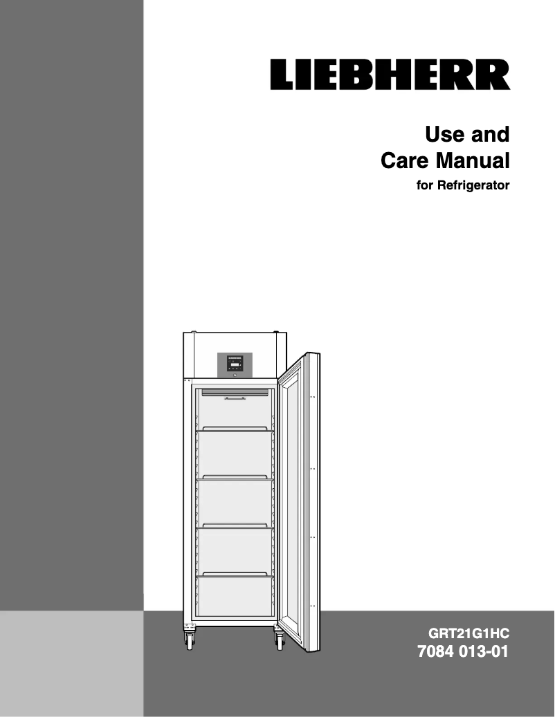 Page n°1 - Manuel utilisateur Liebherr GRT21G1HC
