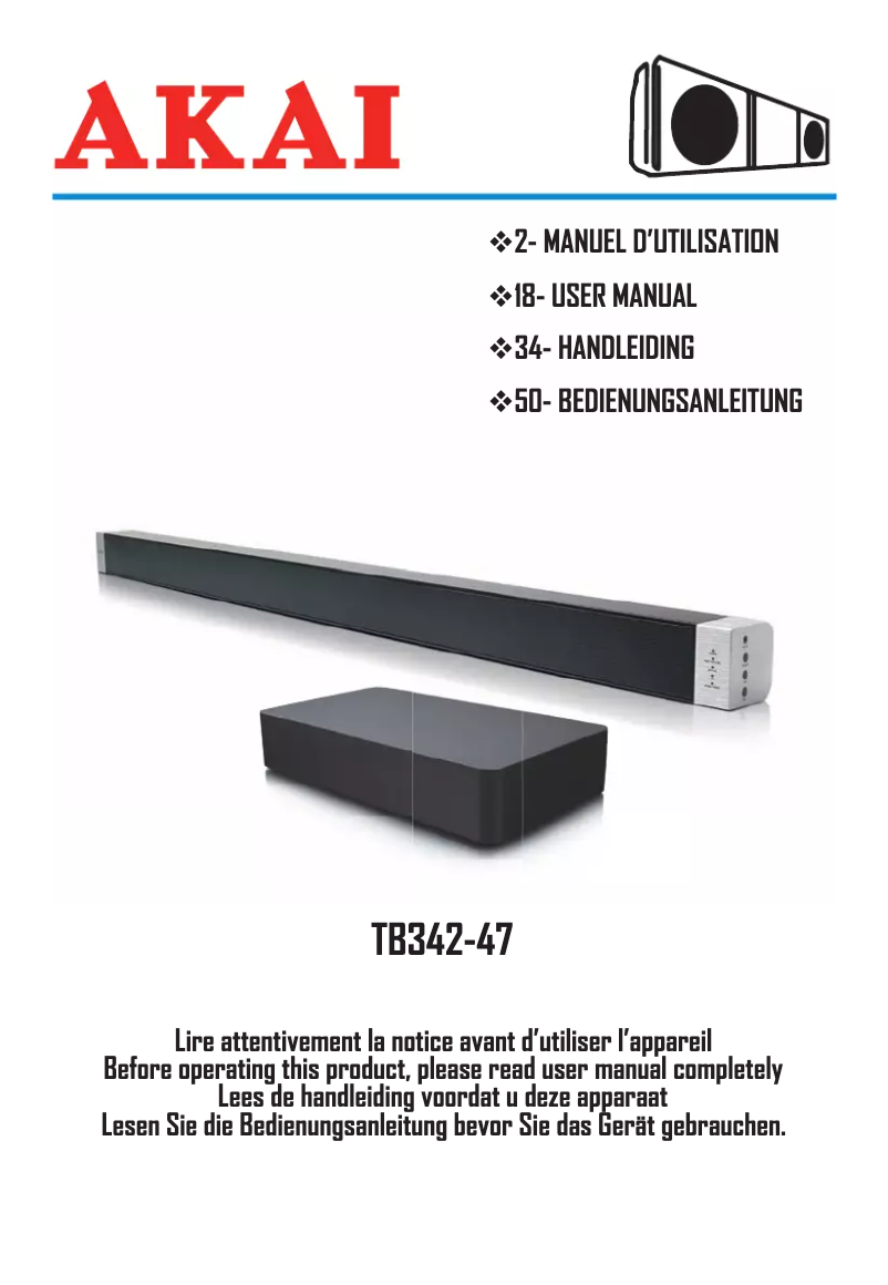 Image de la première page du manuel de l'appareil TB342-47