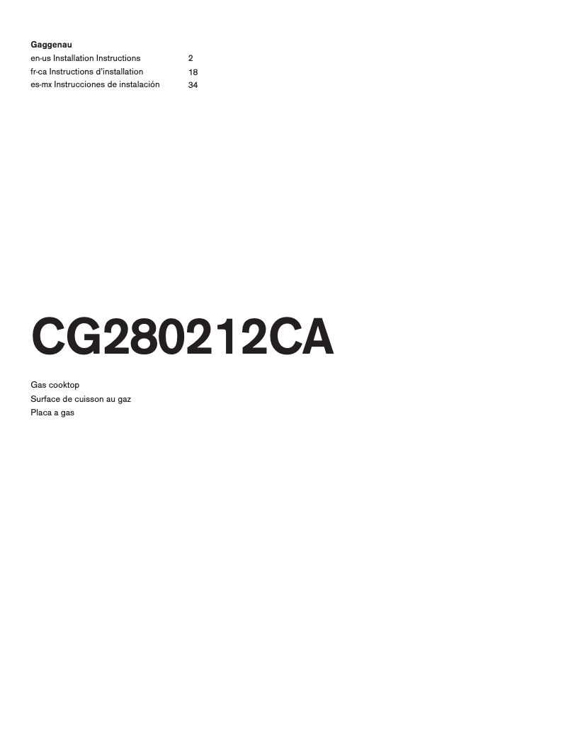 Imagen de la primera página del manual del dispositivo CG280212CA