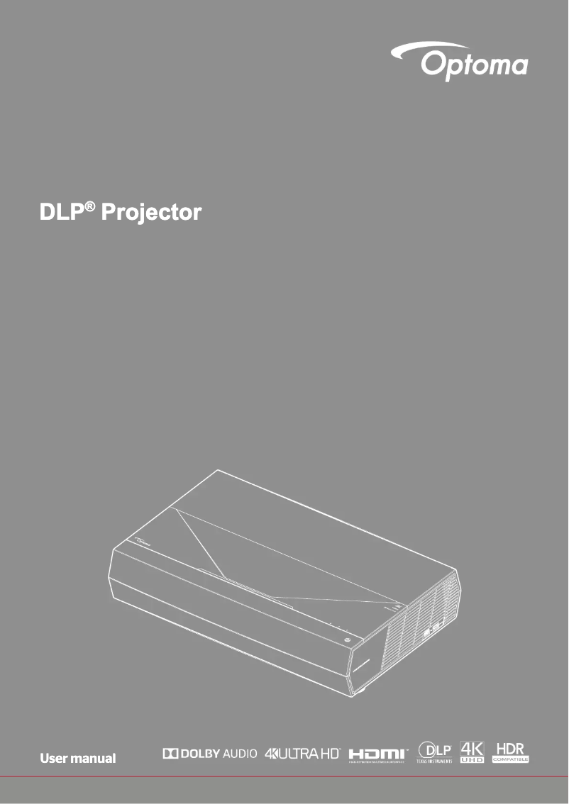 Page 1 de la notice Manuel utilisateur Optoma CinemaX P1