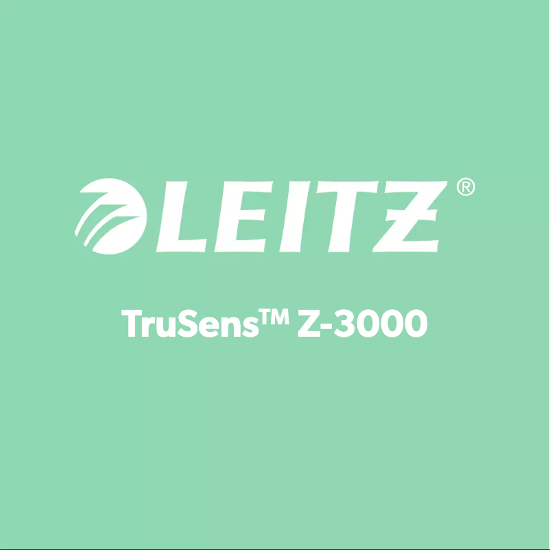 Page n°1 - Manuel utilisateur Leitz TruSens Z-3000