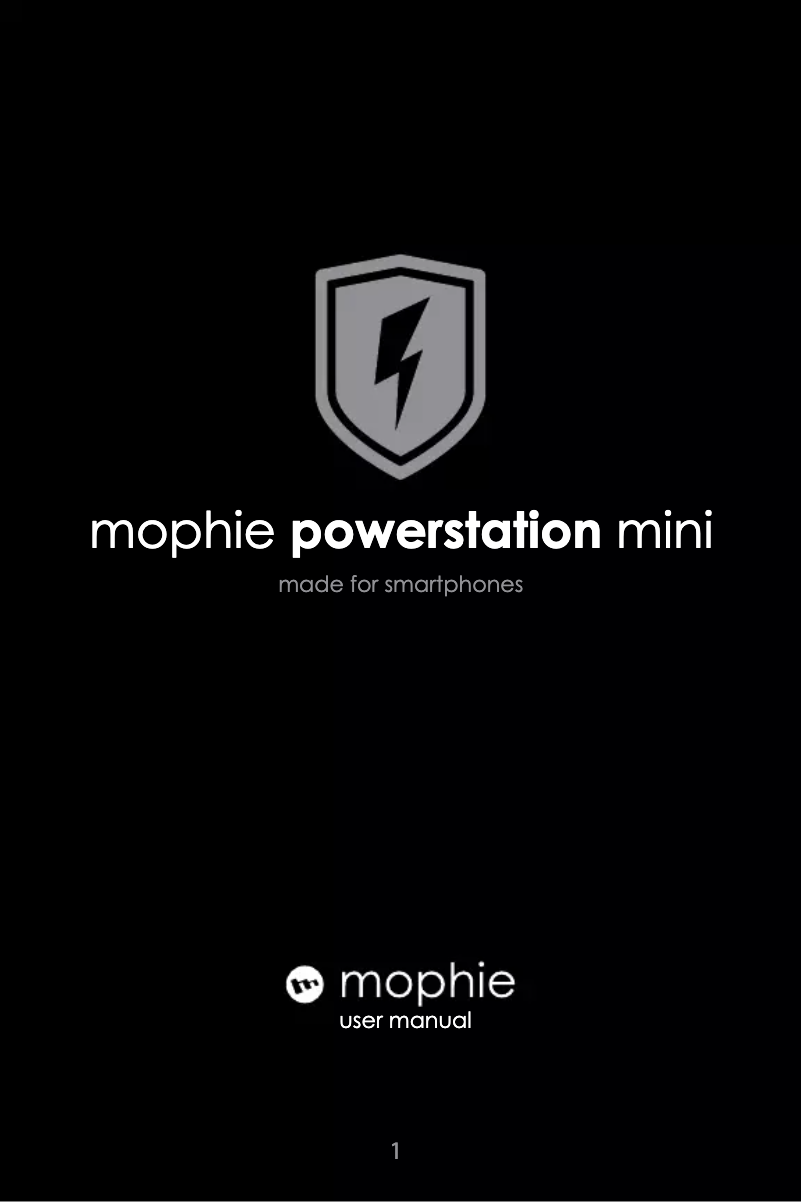 Page 1 de la notice Manuel utilisateur Mophie Juice Pack Powerstation mini