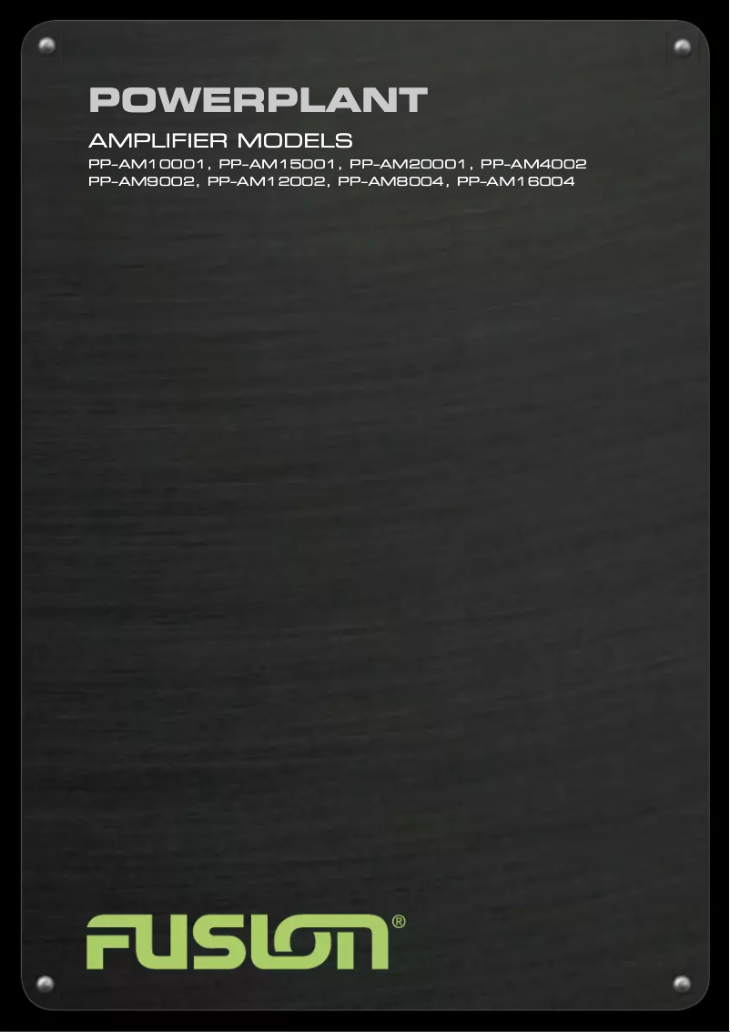 Image de la première page du manuel de l'appareil PP-AM8004