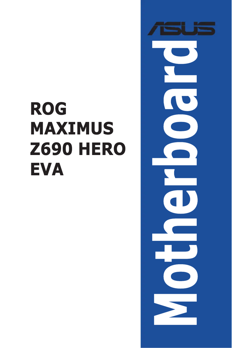 Image de la première page du manuel de l'appareil ROG MAXIMUS Z690 HERO EVA EDITION
