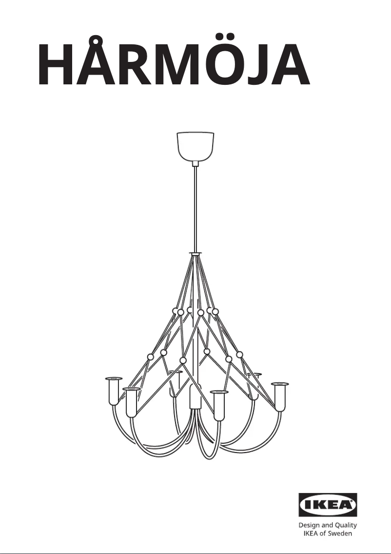 Imagen de la primera página del manual del dispositivo HÅRMÖJA 605.444.28