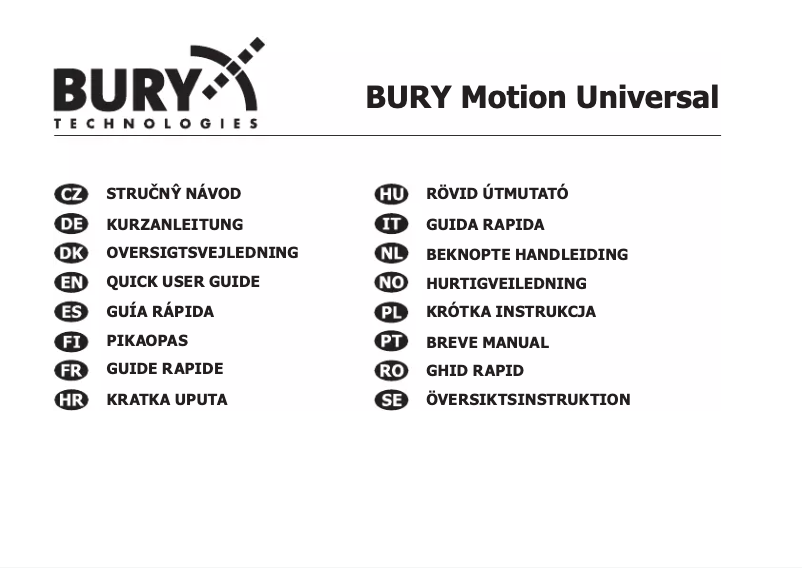 First page image of the manual for Motion Universal