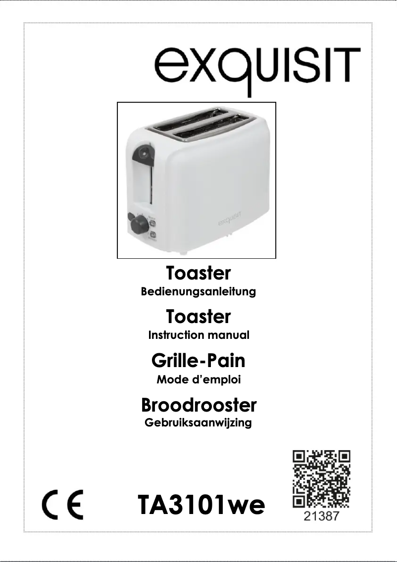 Imagen de la primera página del manual del dispositivo TA 3101 we