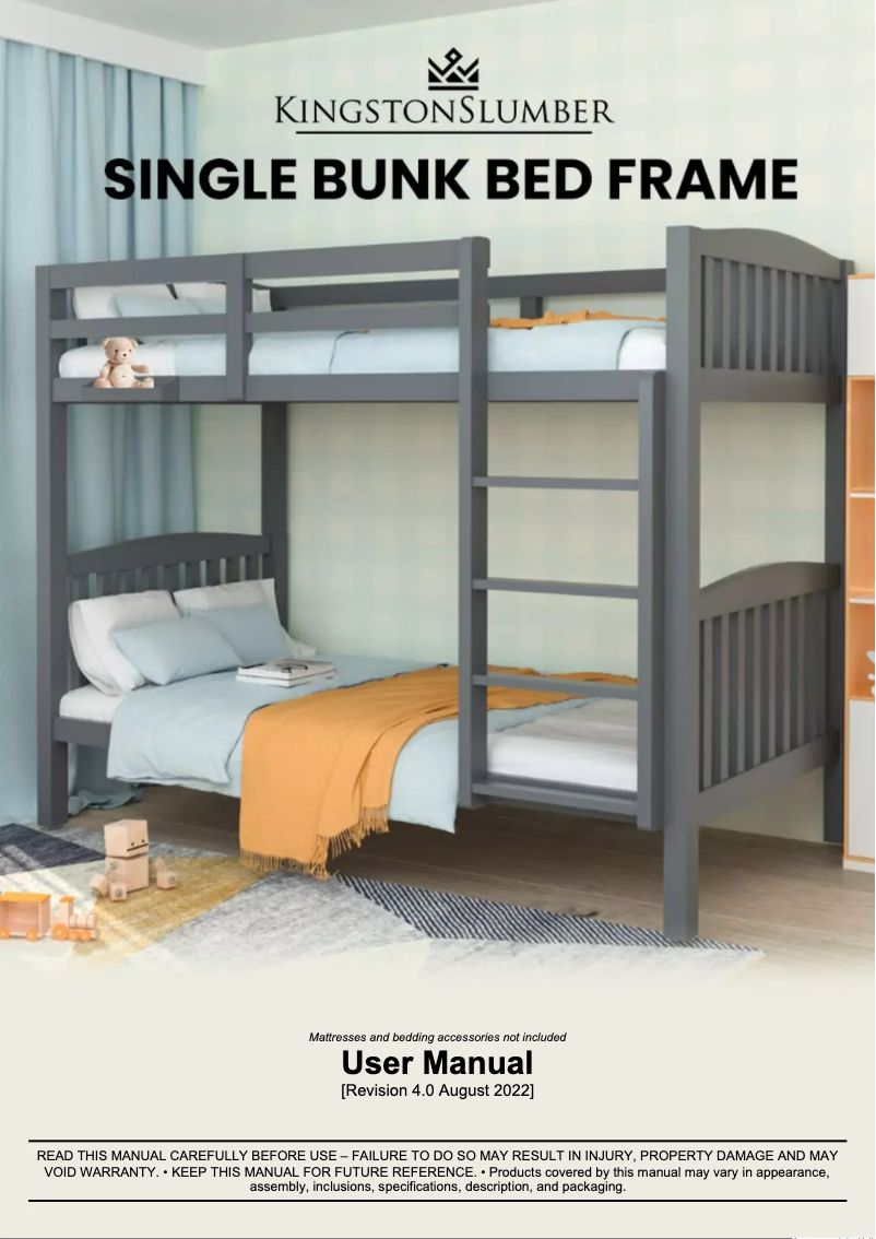 Page 1 de la notice Manuel utilisateur Kingston Slumber FURBBDKNGA13VG