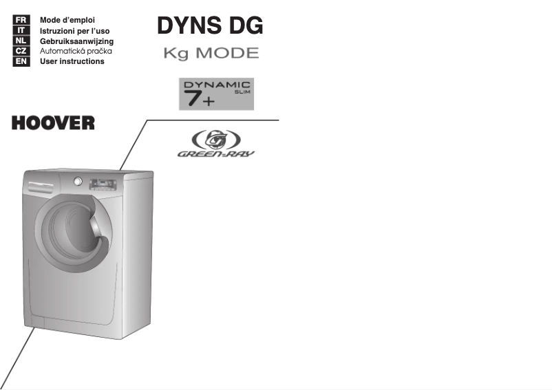 Page n°1 - Manuel utilisateur Hoover DYNS 7124DG/1-89S