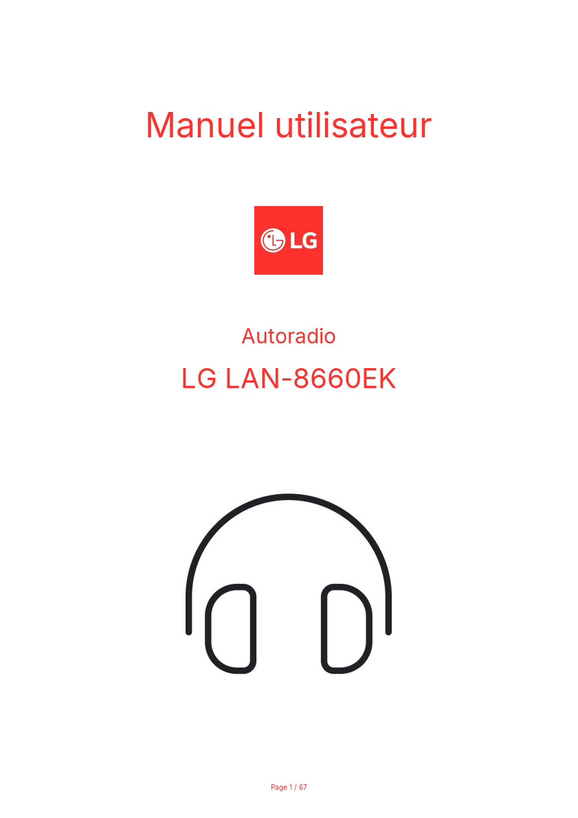 Page n°1 - Manuel utilisateur LG LAN-8660EK
