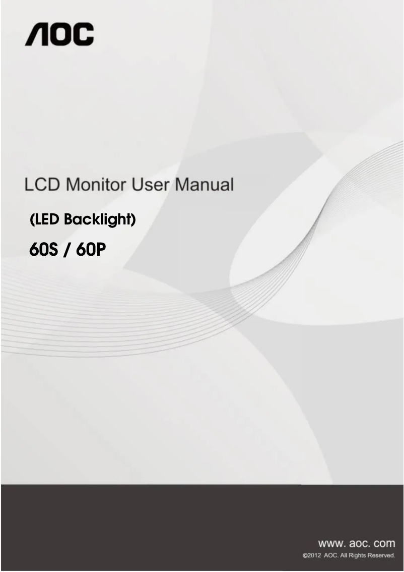 Page n°1 - Manuel utilisateur AOC Essential-line E2460SD2