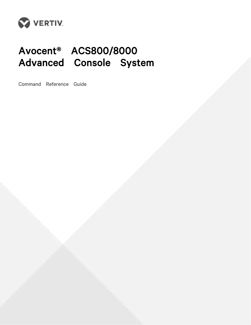 Page 1 de la notice Manuel utilisateur Emerson Avocent ACS808EAC-400