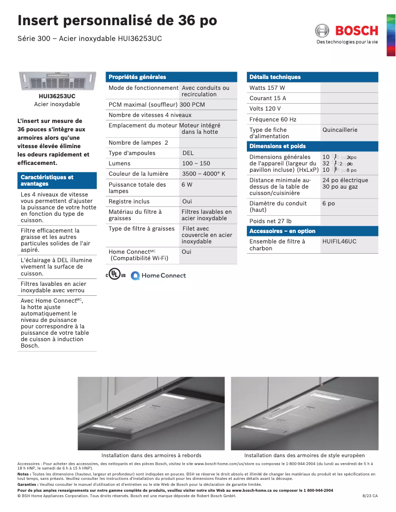 Image de la première page du manuel de l'appareil HUI36253UC