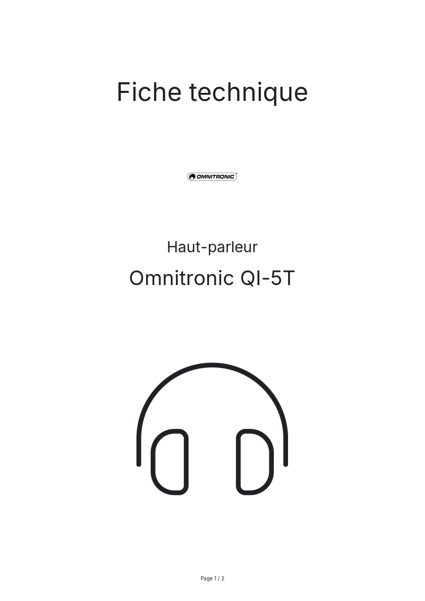 Image de la première page du manuel de l'appareil QI-5T