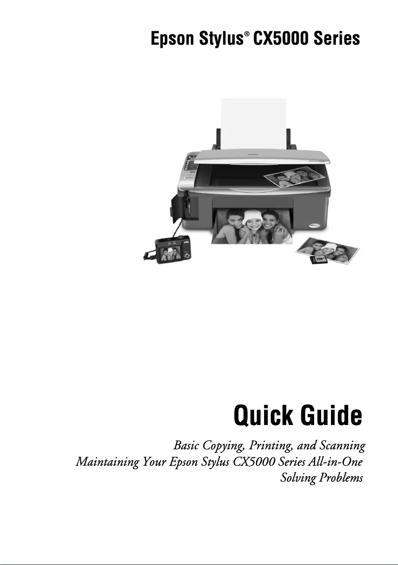 Image de la première page du manuel de l'appareil Stylus CX5000