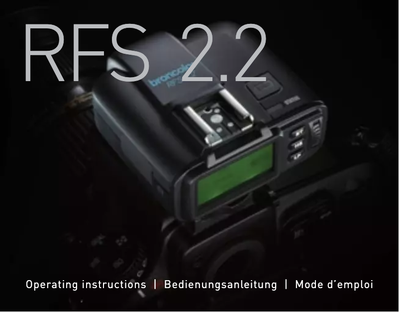 Page n°1 - Manuel utilisateur Broncolor RFS 2.2