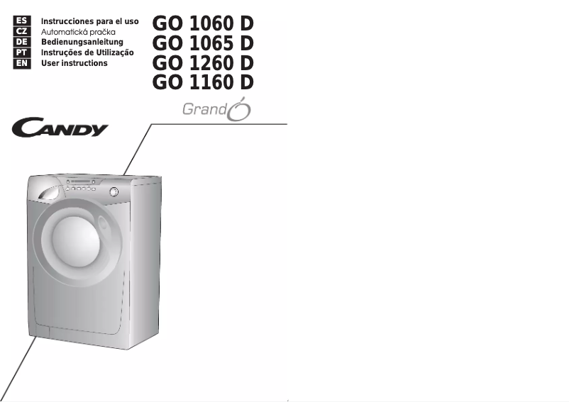 Page n°1 - Manuel utilisateur Candy GO 1065 D