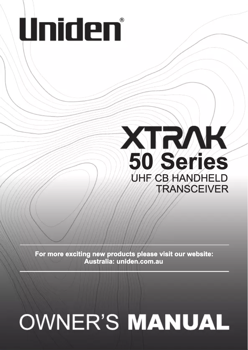 Image de la première page du manuel de l'appareil XTRAK 50 Pro