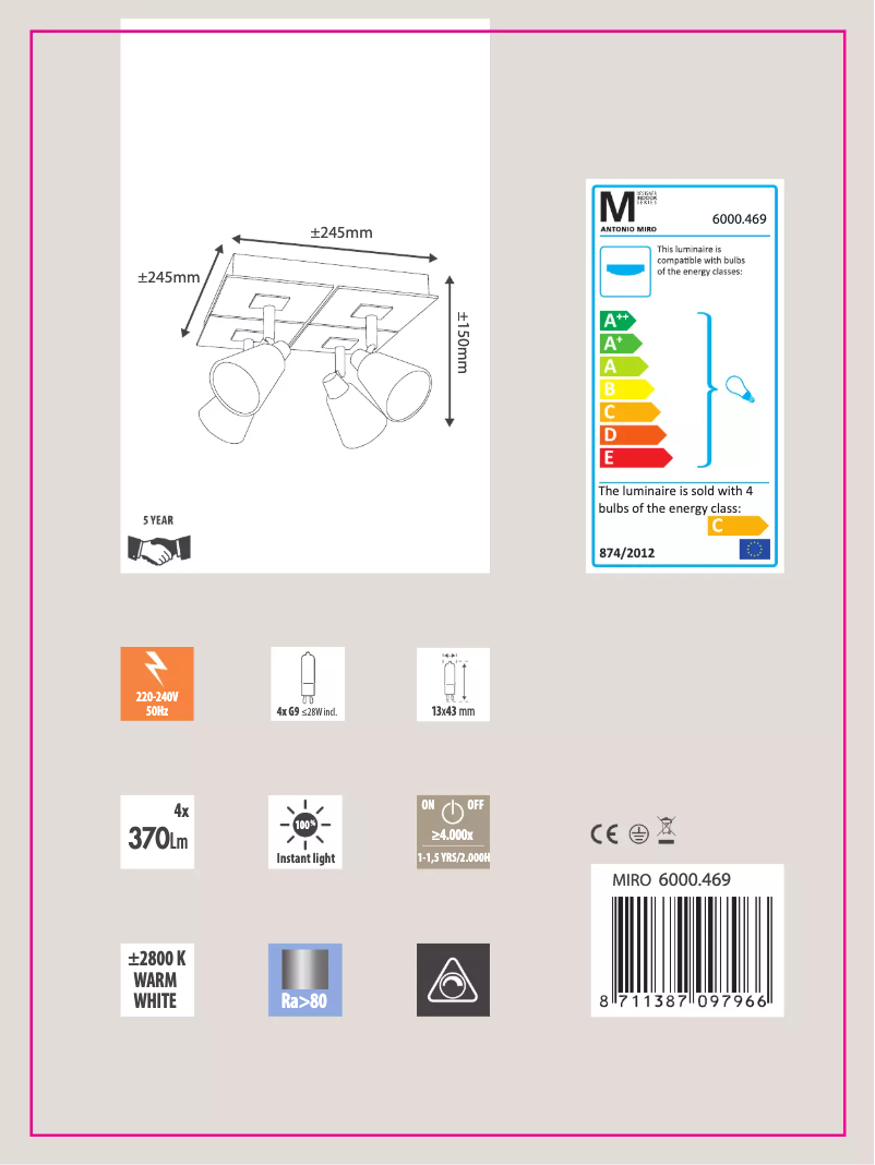 Page 1 de la notice Manuel utilisateur Ranex Miro
