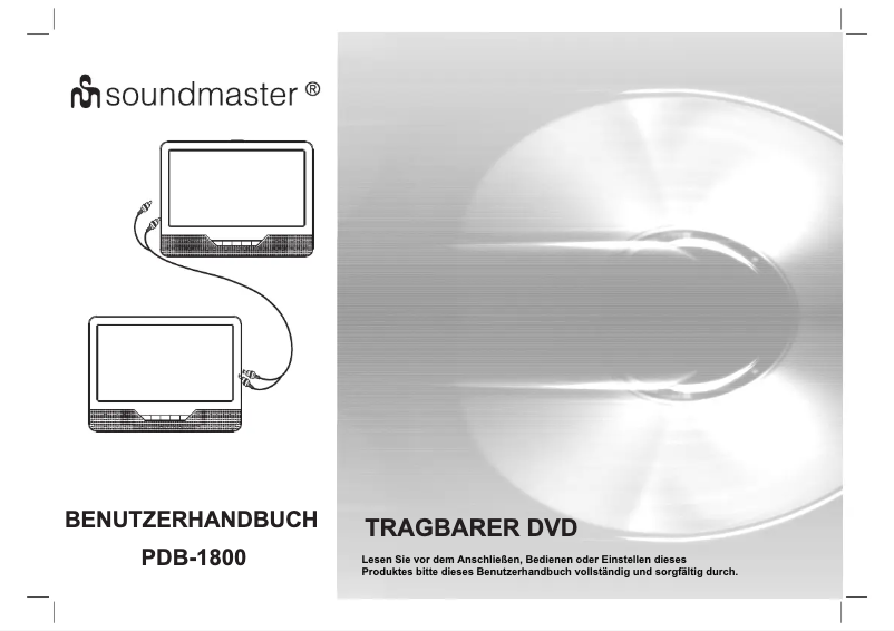 Página 1 del manual Manual de usuario Soundmaster PDB1800
