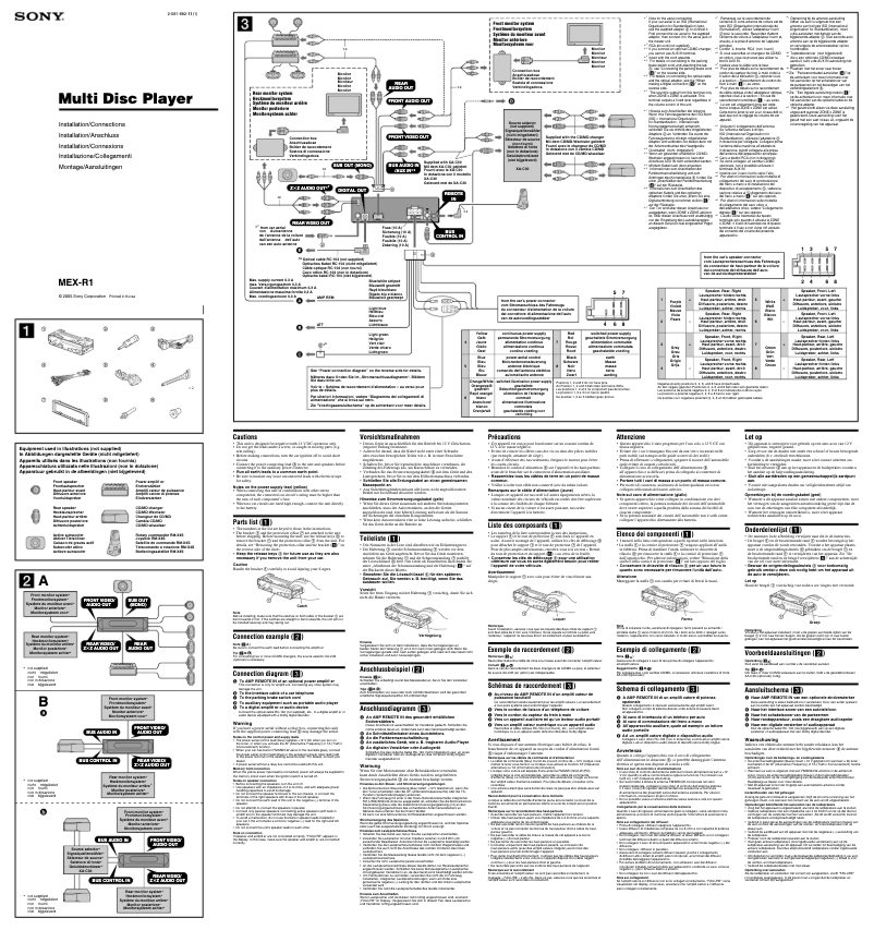 Image de la première page du manuel de l'appareil MEX-R1