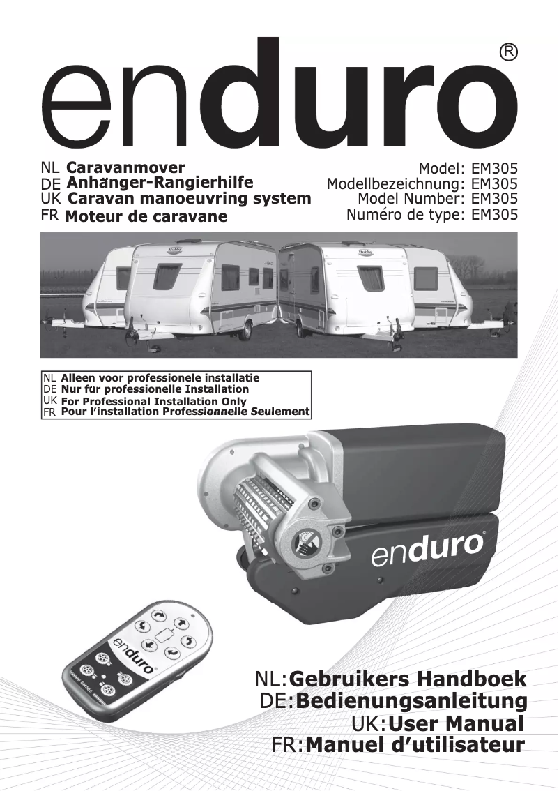 Page 1 de la notice Manuel utilisateur Enduro EM305