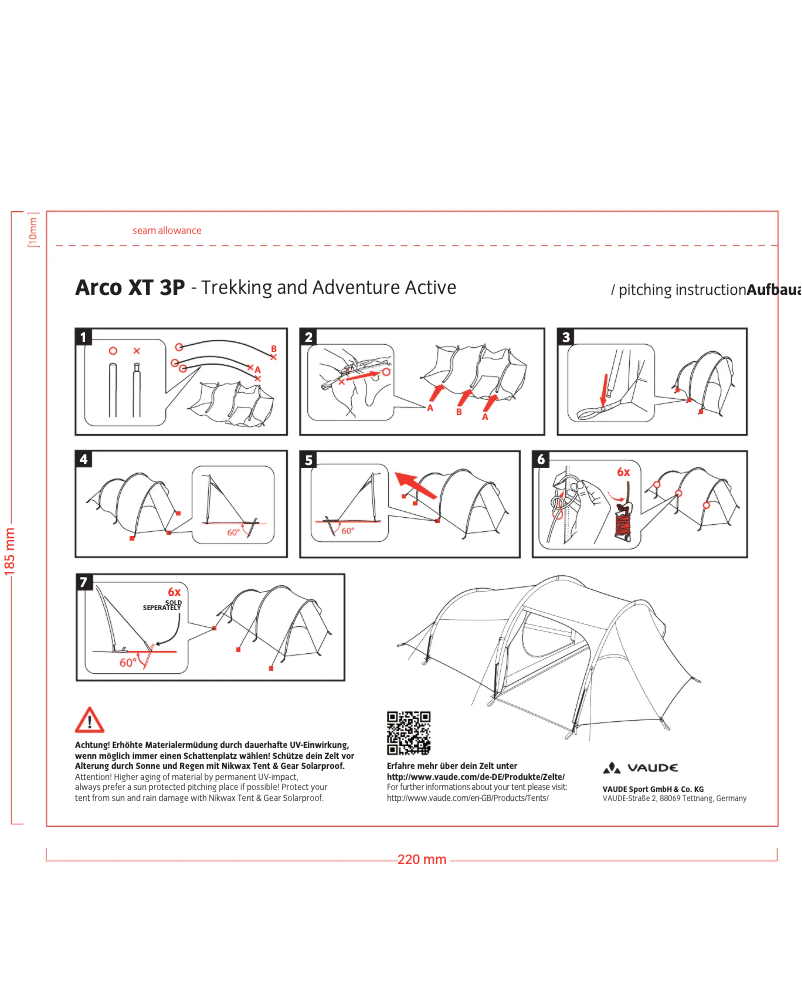 Page n°1 - Manuel utilisateur Vaude Arco XT 3P
