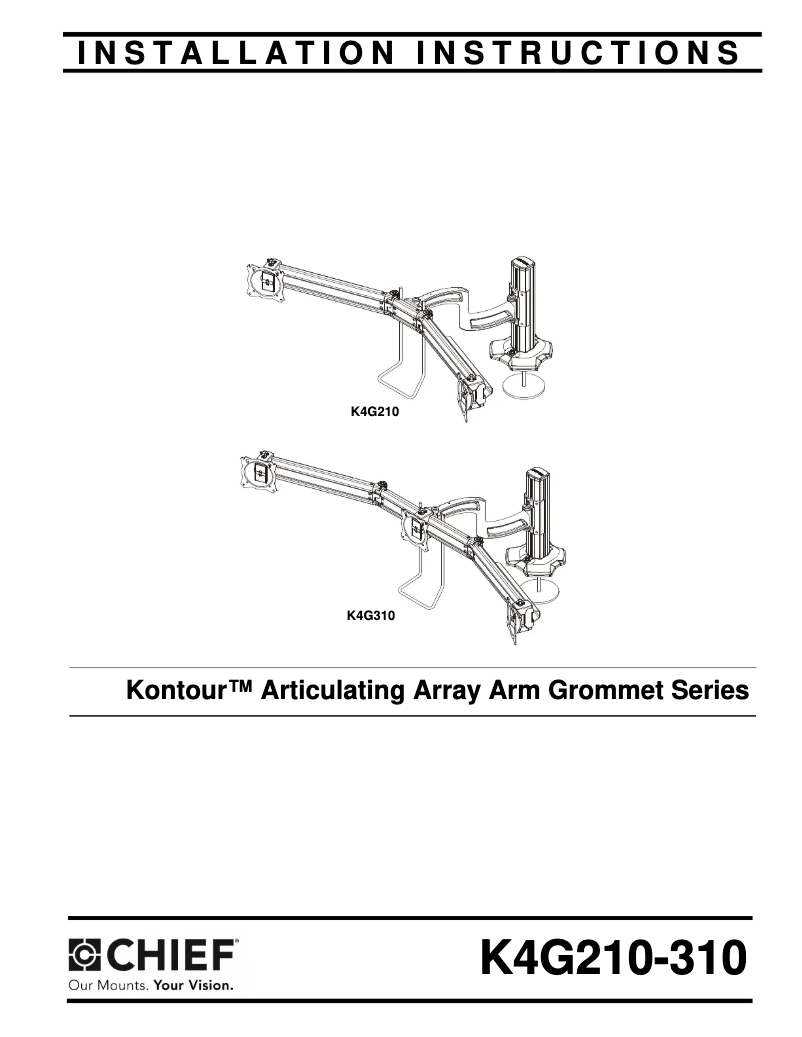 Page 1 de la notice Manuel utilisateur Chief K4G310B