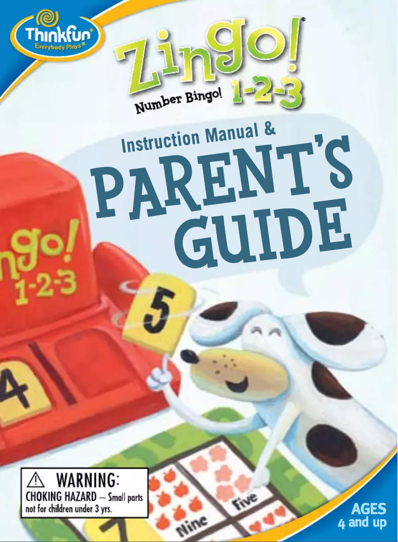 Image de la première page du manuel de l'appareil Zingo! 1-2-3