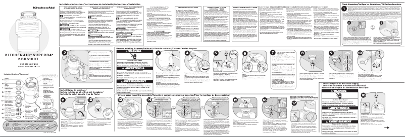 Página 1 del manual Manual de usuario KitchenAid KBDS100T