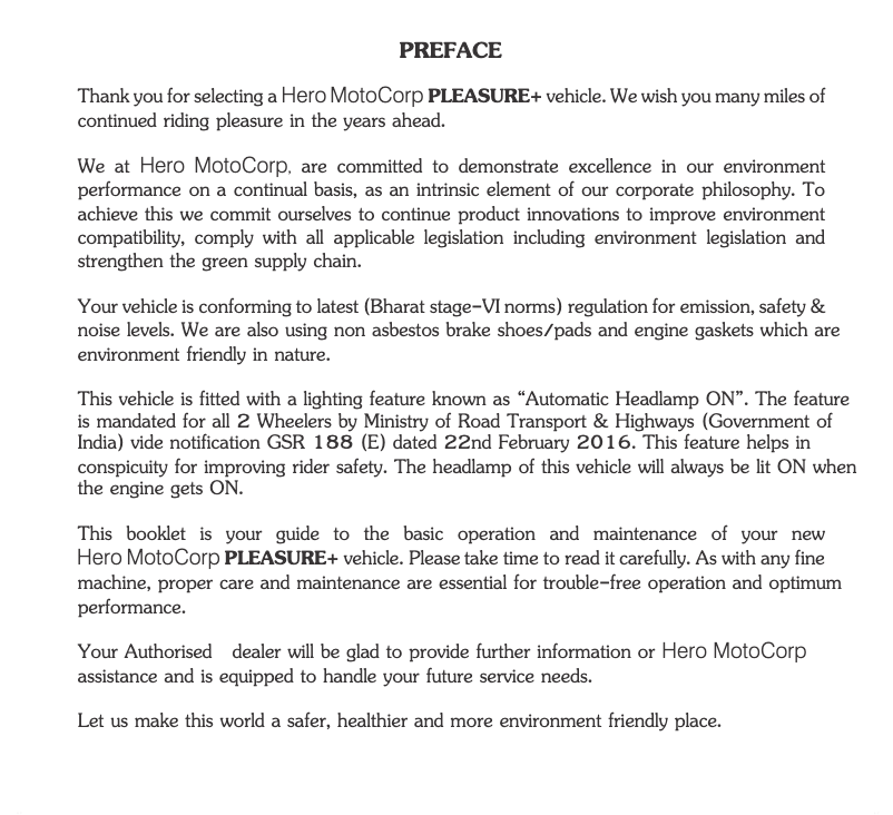 Image de la première page du manuel de l'appareil Pleasure+ (2022)