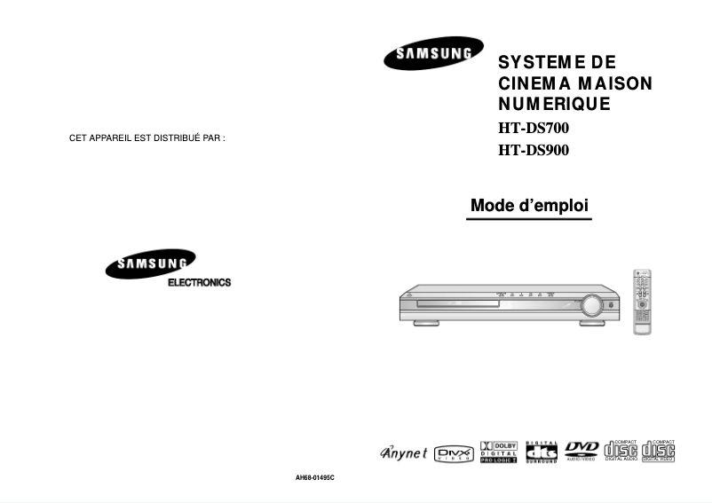 Page 1 de la notice Manuel utilisateur Samsung HT-DS700