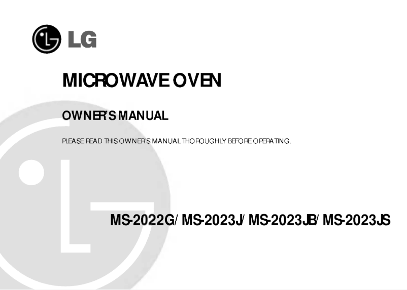 Page n°1 - Manuel utilisateur LG MS-2023JS