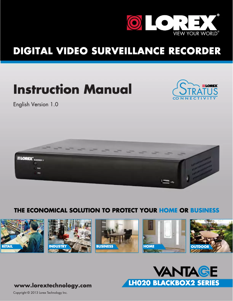 Page n°1 - Manuel utilisateur Vantage Eco Blackbox2 LH0261001