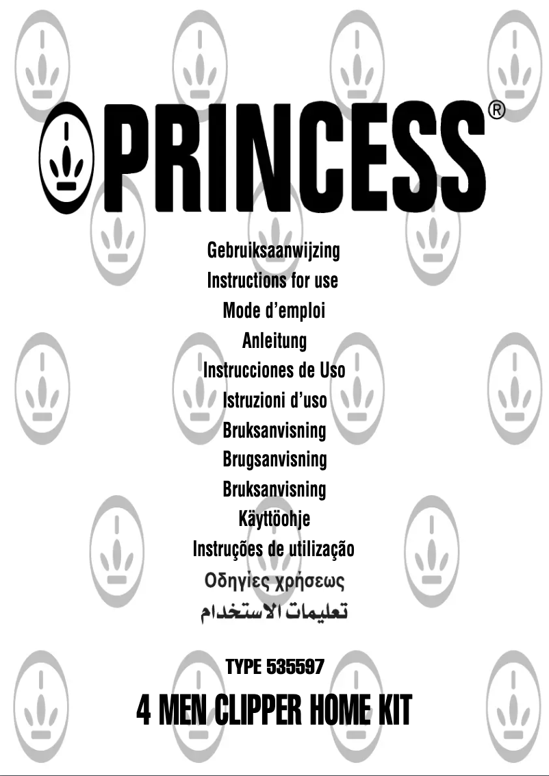 Page n°1 - Manuel utilisateur Princess 4 Men Clipper Home Kit 535597