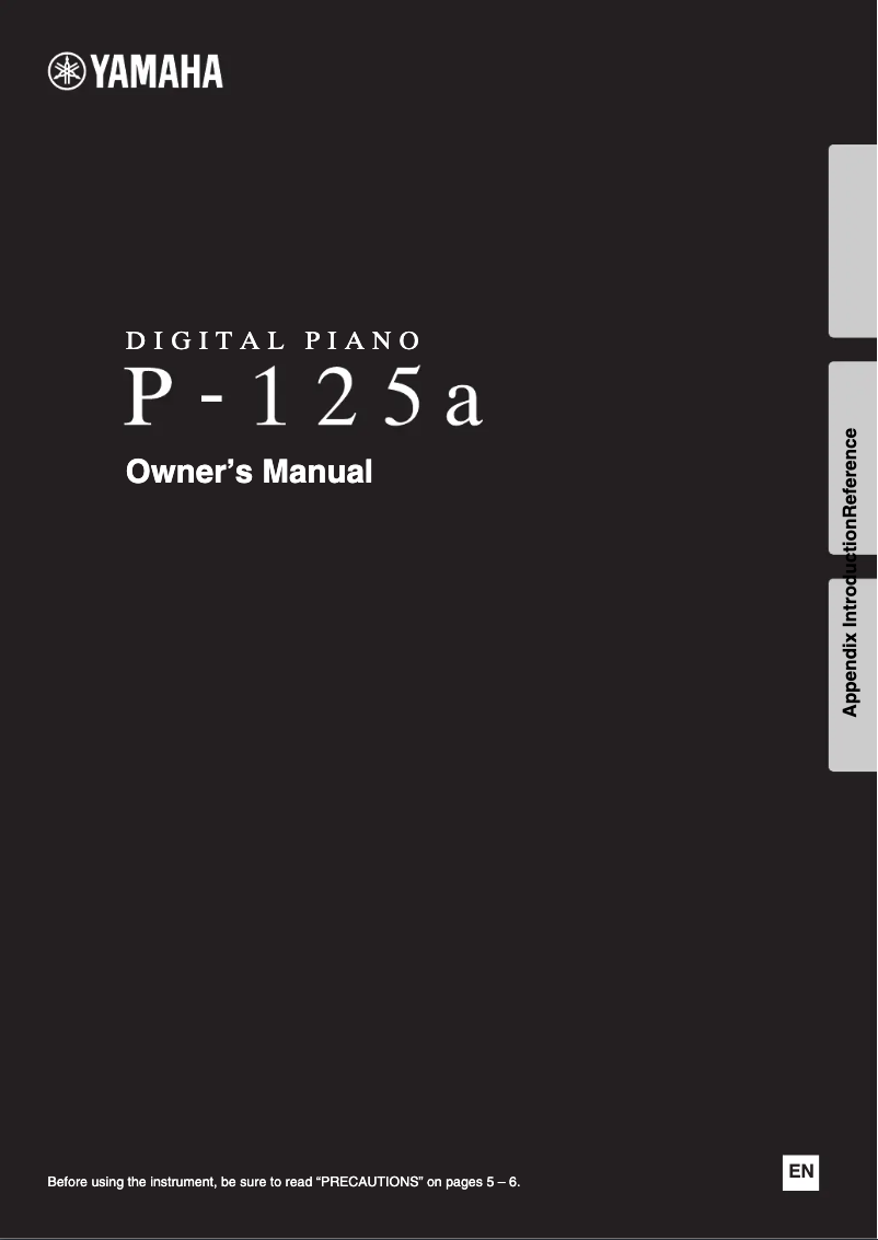 Image de la première page du manuel de l'appareil P-125a