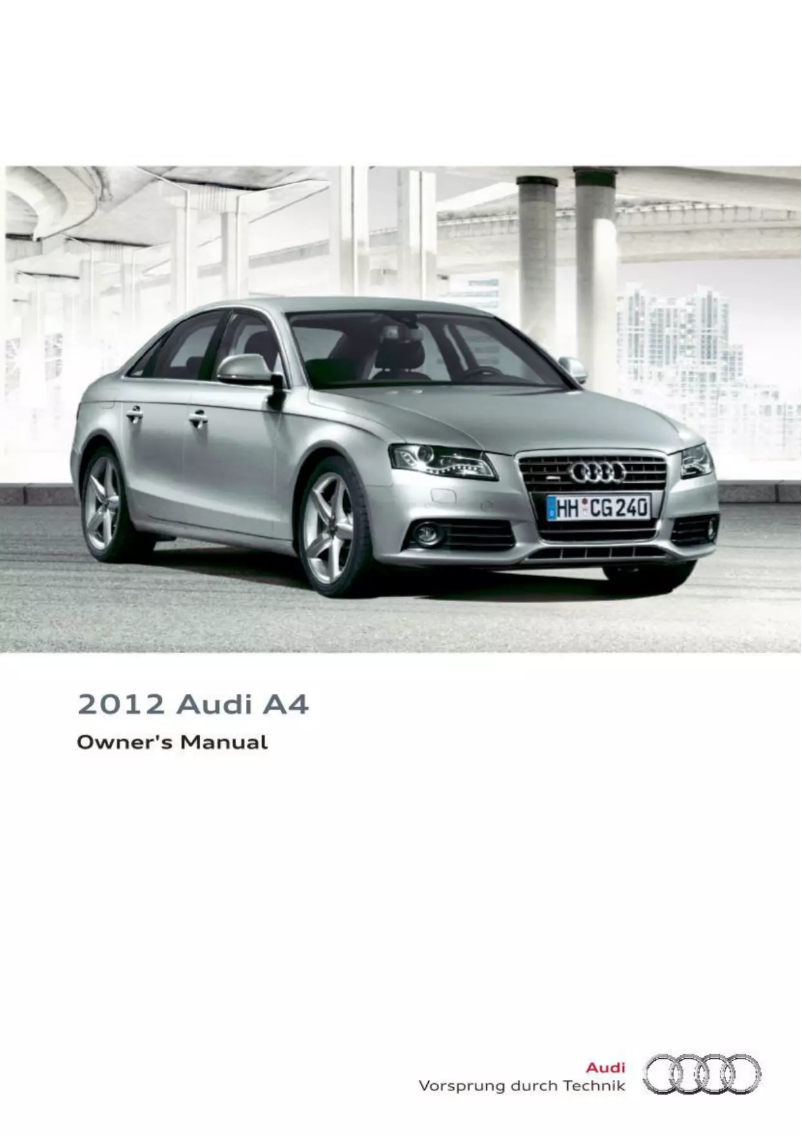 Page 1 de la notice Manuel utilisateur Audi A4 (2012)