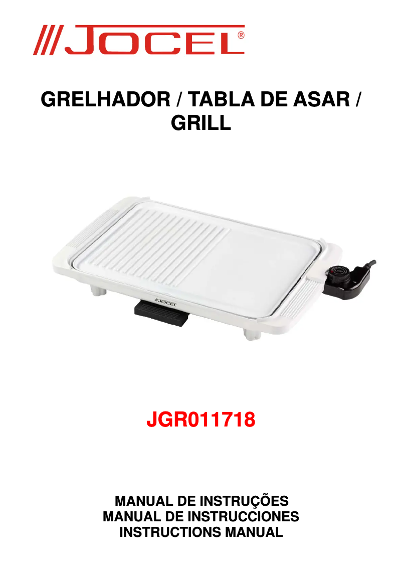 Image de la première page du manuel de l'appareil JGR011718