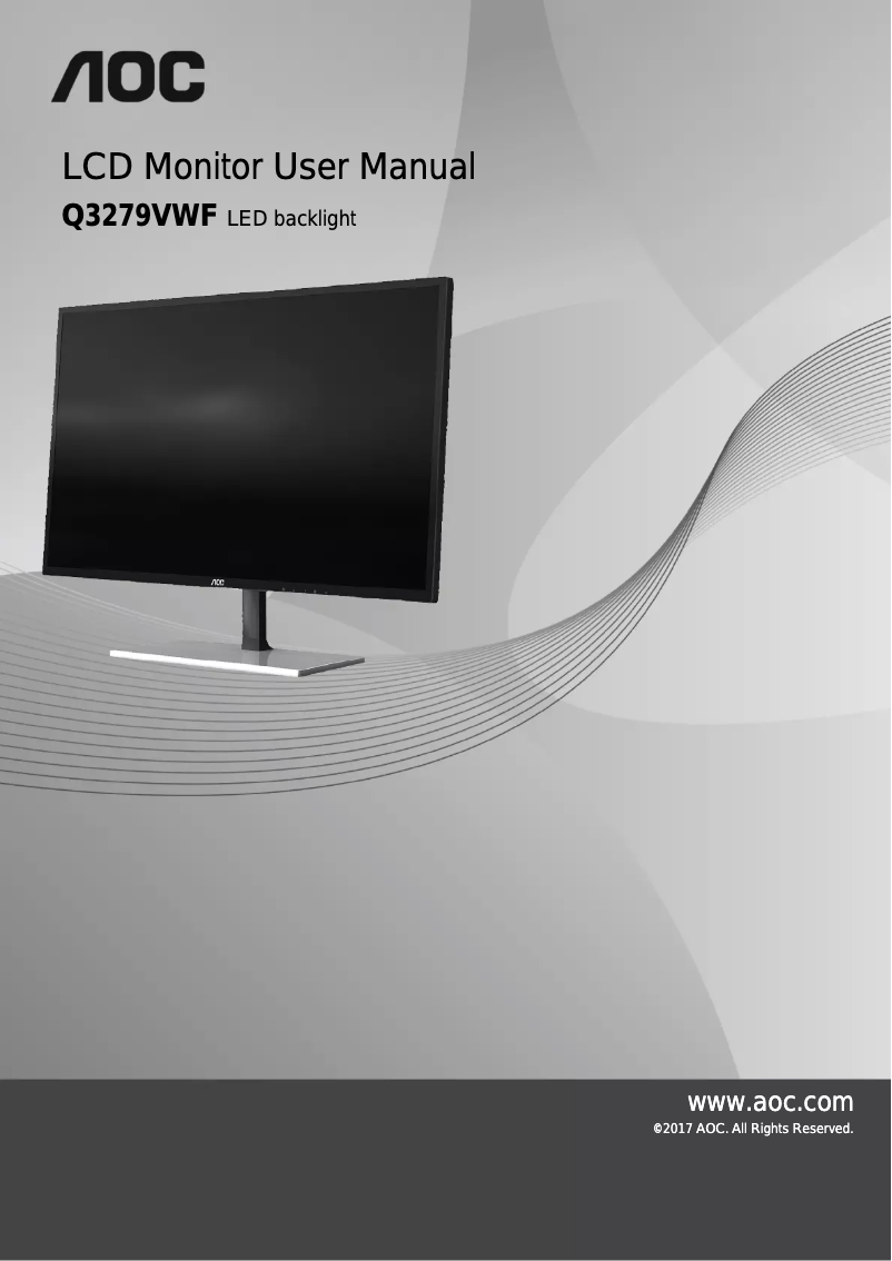 Page 1 de la notice Manuel utilisateur AOC Value-line Q3279VWF