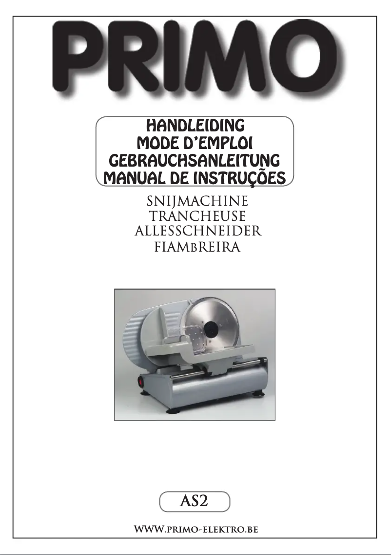 Page n°1 - Manuel utilisateur Primo AS2