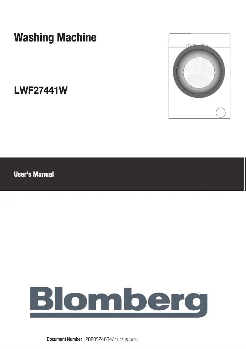 Page 1 de la notice Manuel utilisateur Blomberg LWF 27441 W