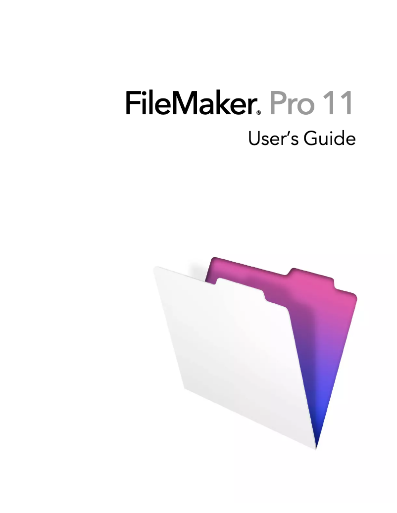 Página 1 del manual Manual de usuario FileMaker Pro 11