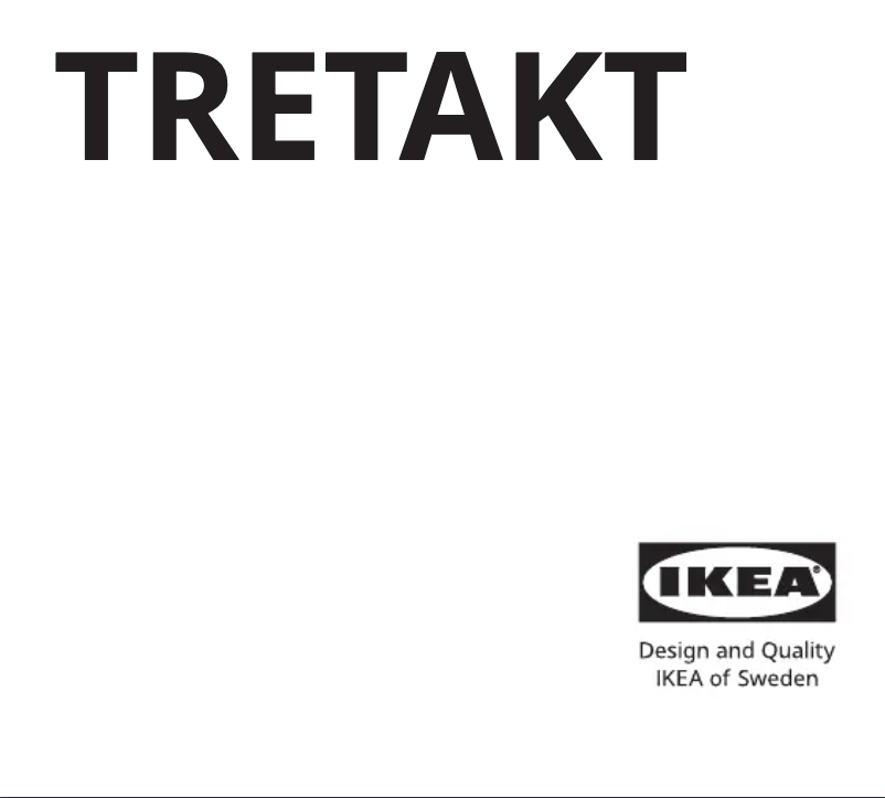 Page 1 de la notice Manuel utilisateur Ikea TRETAKT 805.403.49