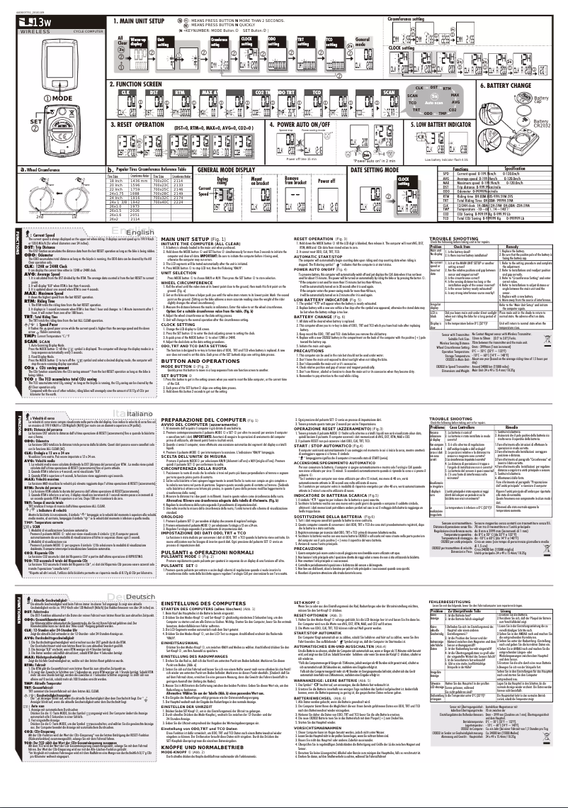 Page 1 de la notice Manuel utilisateur Echowell U13w