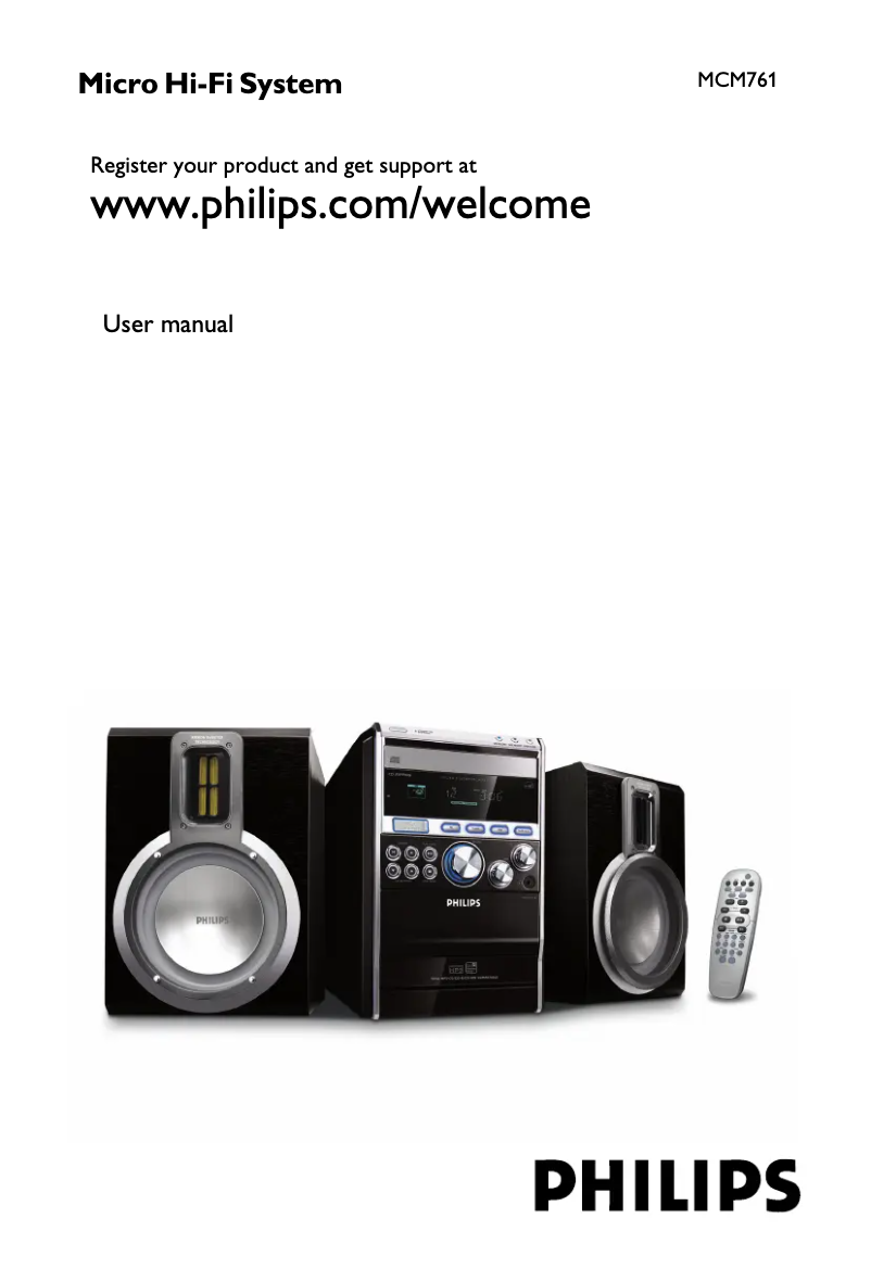 Page n°1 - Manuel utilisateur Philips MCM761