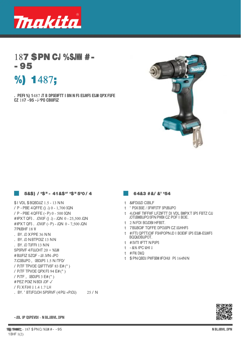 Image de la première page du manuel de l'appareil DHP487Z